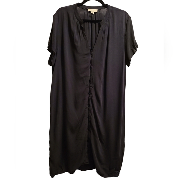 Halston button-up short-sleeve shirt dress XL - Picture 1 of 6